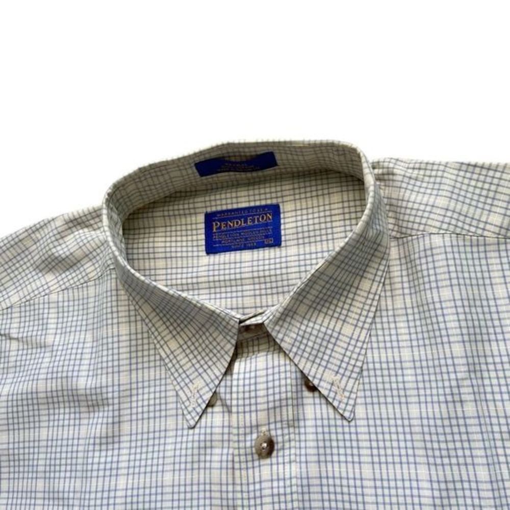 Pendleton 100% Cotton Plaid Button Down Dress Casual Shirt‎ Men’s Size XL